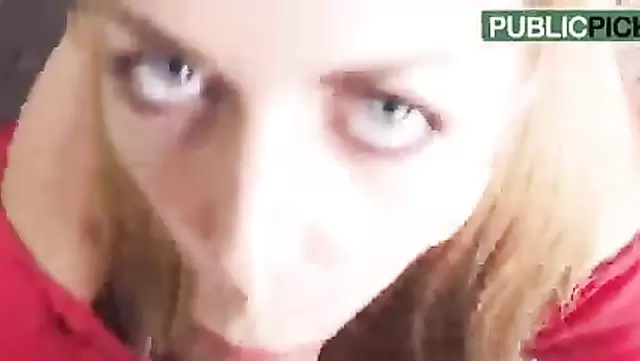 The slut took the Russian stranger's cock in her mouth
